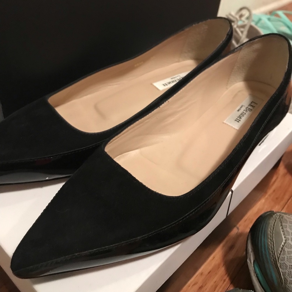 L.K. Benett Black Suede Flats - Almost new!